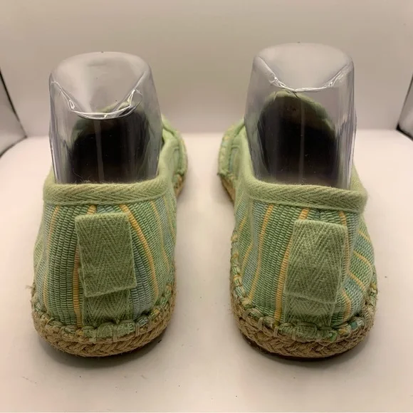 Acorn Women’s 8 Comfort Slip-on Flats Espadrille Acqua Blue/Green Shoes - Picture 4 of 9